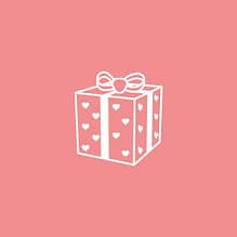 Mein Geschenk im Mai - das neue Freebie Icon eines weissen Geschenkpäckchens auf kräftigem rosa Grund