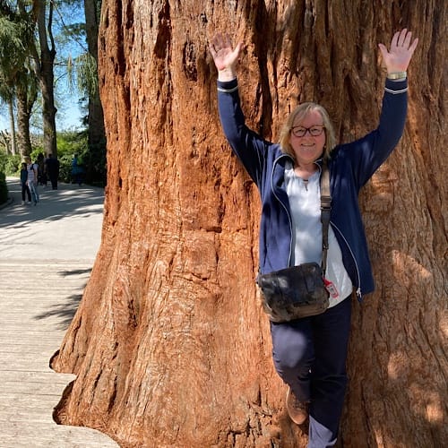 img_3978.jpg Frau freut sich neben großem Baum