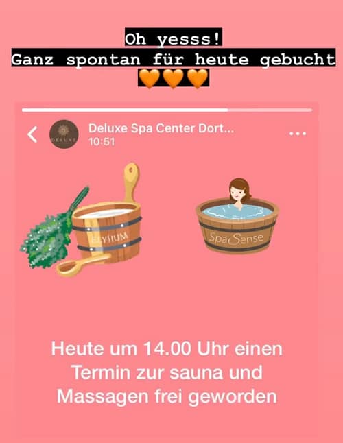 Freudige Nachricht über spontane Spa-Buchung